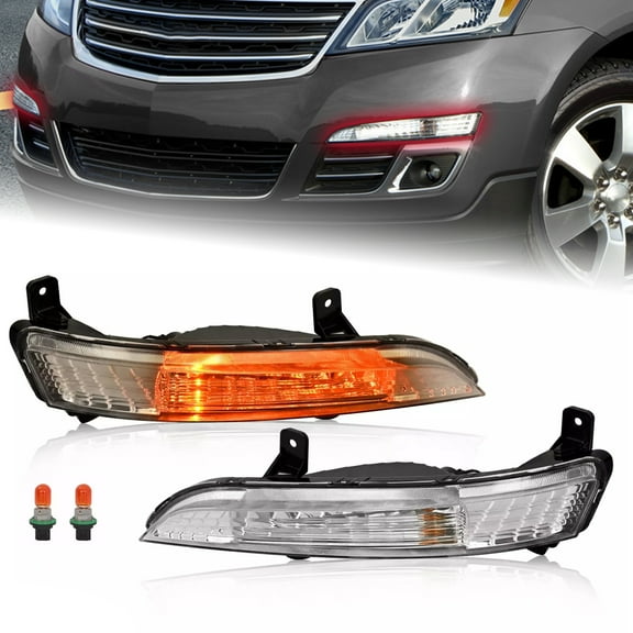 KOJEM Turn Signal Light, For 2013-2017 Chevrolet Traverse, Driver and Passenger Side