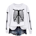 thumbnail image 4 of Inverlee Halloween Sweatshirts for Women Plus Size Pumpkin Ghost Graphic T-shirt Work Round Neck Sweatshirt Long Sleeve Dressy Casual Pullover Tops Halloween Clothes, 4 of 6
