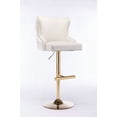 thumbnail image 5 of Hengming Velvet Bar Chair Stool - 1-Piece Set with Gold Lion Head & Anti-Skid Design, 5 of 6