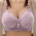 thumbnail image 2 of SMihono Stylish Daisy Comfort Lace Bras for Older Women - Convenient Front Closure, Full Support, Lace Embroidered Thin Bras Gray 40, 2 of 2