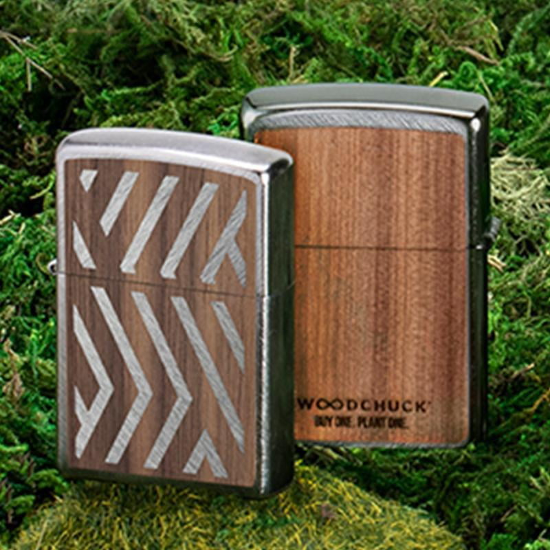 Zippo WoodChuck USA Herringbone Sweep Windproof Pocket Lighter