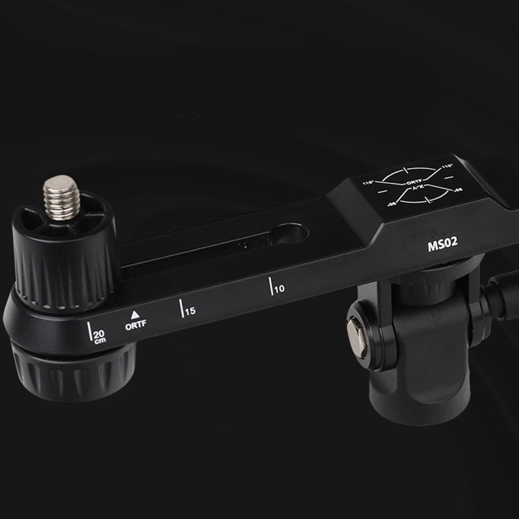 Microphone Stand with Twin Microphones Flexible Positioning for Auditory Work