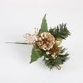 thumbnail image 2 of Artificial Pine Stems Fake Pine Cone Gift Box Christmas Flowers Ornament Flower Arrangements Wreath Holiday Home Winter Decor, Gold, 2 of 6