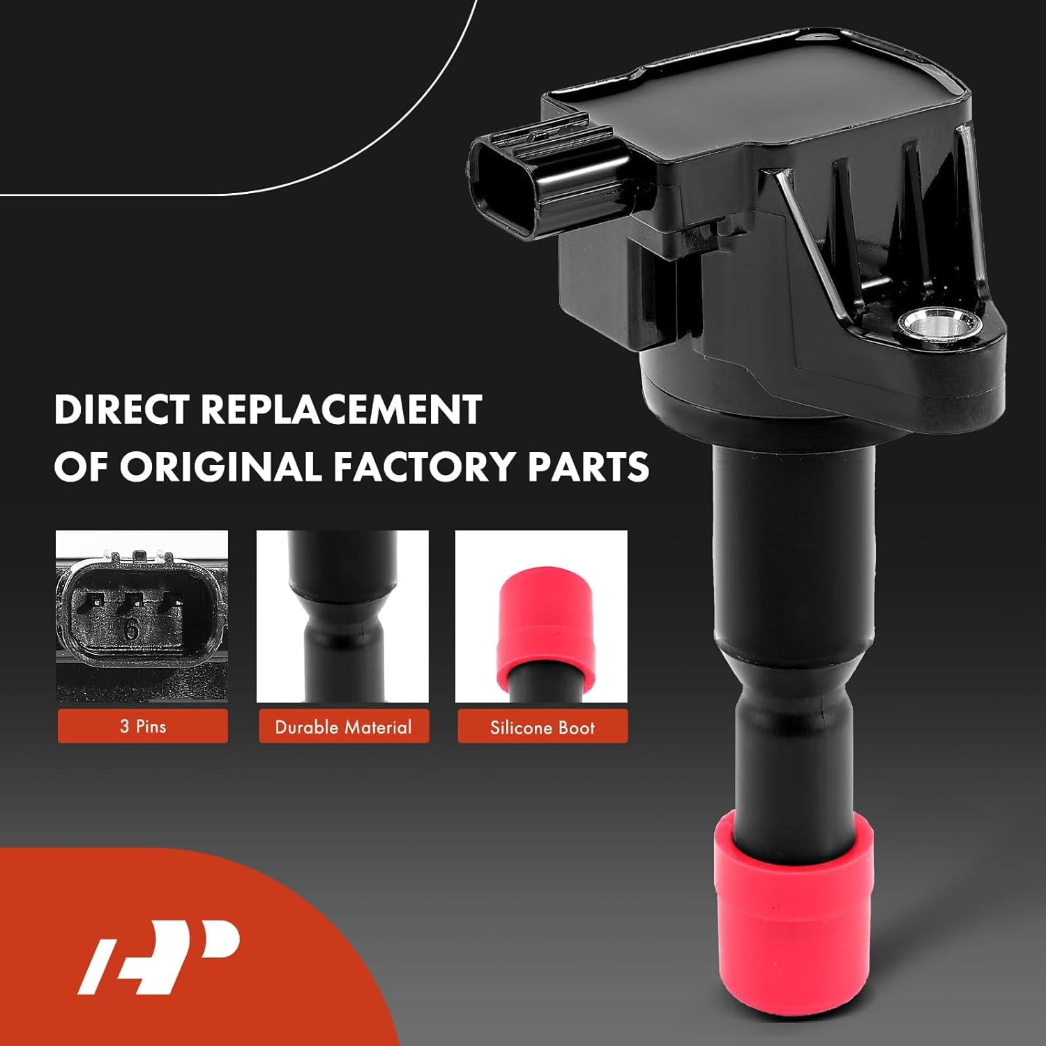 A-Premium Set of 4 Ignition Coil Pack and Iridium Spark Plugs Compatible with Honda Fit 2007-2008 1.5L, Replace# 30520-PWC-003, NGK94279