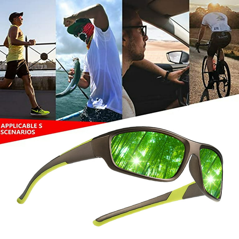 Polarized Sports Sunglasses for Men Women Unbreakable Frame Cycling Fishing  Driving,,Style1，G17048 