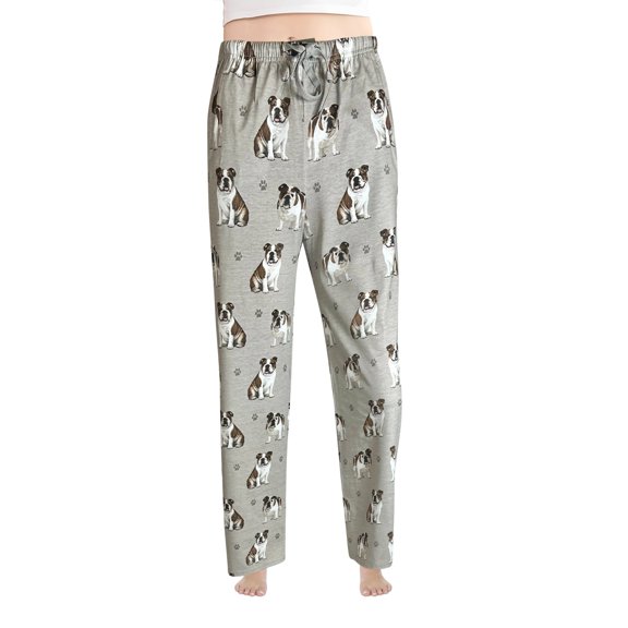 Comfies Bulldog Unisex Cotton Blend Pajama Bottoms - Gift for Pet Lovers
