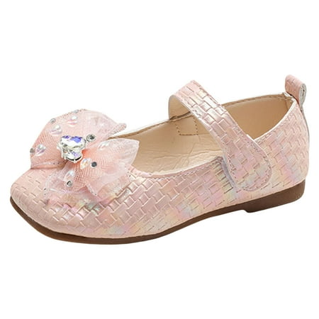 

Girls Sandals Pattern Water Diamond Decoration Cute Bow Flat Bottom Lightweight Comfortable Hook Loop Princess Shoes Girls Summer Shoes Size 1.5 Years-2 Years