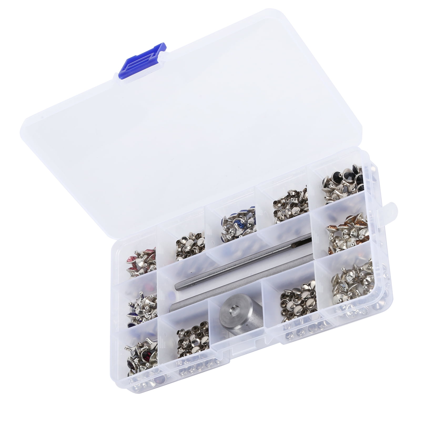 Crystal Rivets, Sturdy Rhinestone Stud Rivet Set Portable  For Clothes For Jackets For Belts For Shoes For DIY