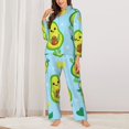 thumbnail image 2 of Naloa Cartoon Avocado Pajamas for Women Set, Womens Pajama Sets, Lounge Sets for Women, 2pjs for Women-X-Large, 2 of 7
