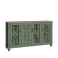 thumbnail image 3 of LIVILAND 63" Vintage Style Wood Kitchen Accent Buffet Sideboard Cabinet - Green, 3 of 8