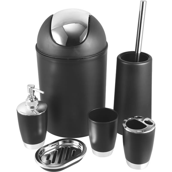 WHAMVOX  Bathroom Toothbrush Holders Six Piece Set Contemporary Design Accessory