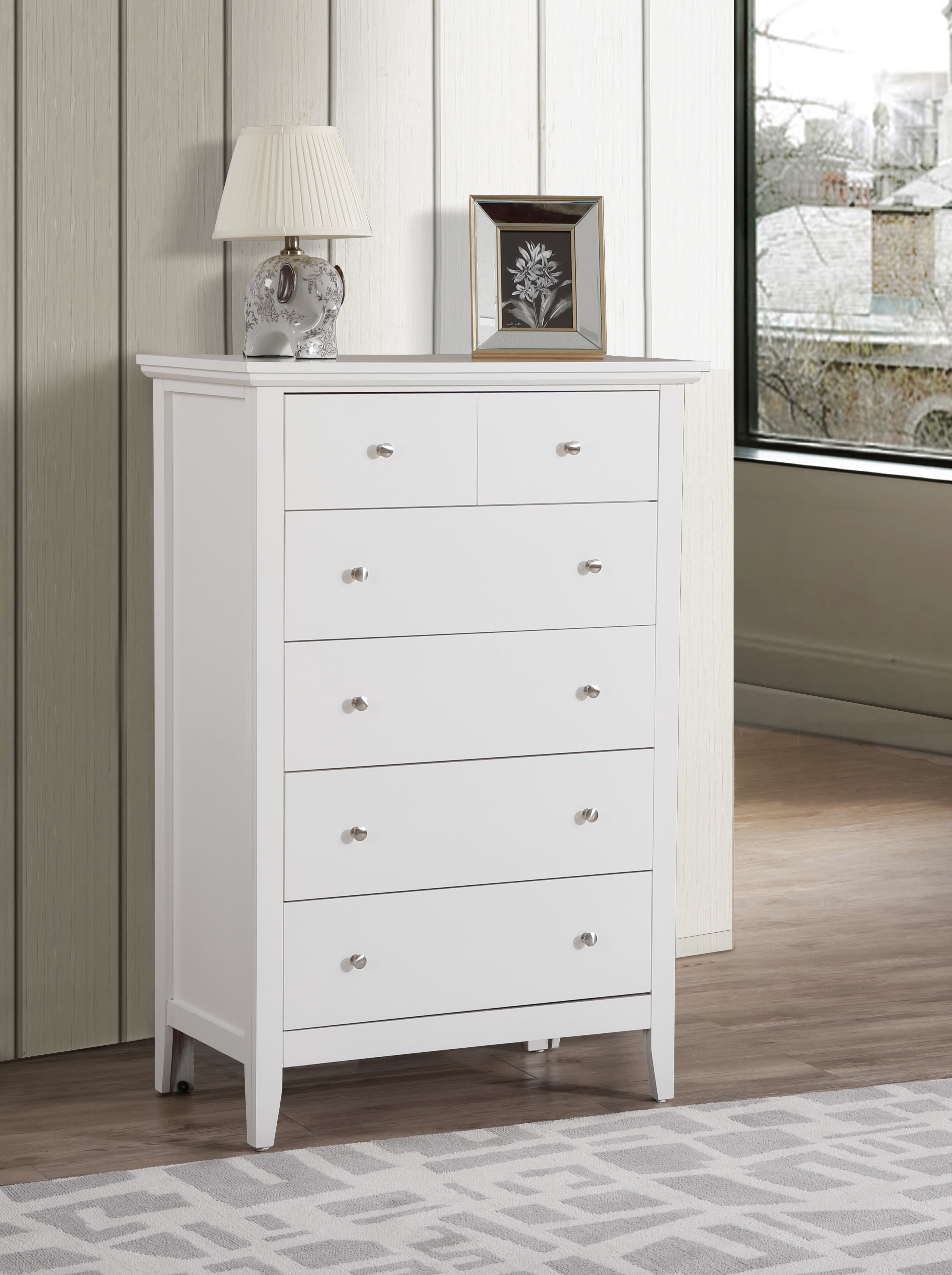Glory Furniture Hammond Chest in White Color