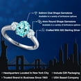 thumbnail image 2 of Gem Stone King 1.70 Ct Oval Blue Apatite Sky Blue Aquamarine 925 Sterling Silver Ring (Size 7), 2 of 6