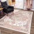 thumbnail image 1 of homeroots home decor 394818 2’ x 4’ Beige Classic Medallion Area Rug, 1 of 1