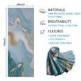 thumbnail image 2 of Blue Marble Gold Wave Pattern Hot Yoga Mat Towel Non Slip for Hot Yoga - Quick-Drying Yoga Mat Cover with 4 Corner Pockets with Travel Bag - Hot Yoga Towel Non Slip 70"x26", 2 of 6