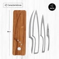 thumbnail image 2 of Set De Cuchillos de acero inoxidable 4 En 1 Con Base De Bambú, 2 of 5