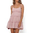 thumbnail image 1 of Gvmfive Women Summer Strappy Floral Print Ruffled Mini Dress Beach Casual Sundress, 1 of 3