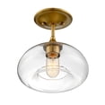 thumbnail image 3 of Meridian M60017NB 1 Light Semi Flush - Natural Brass, 3 of 6
