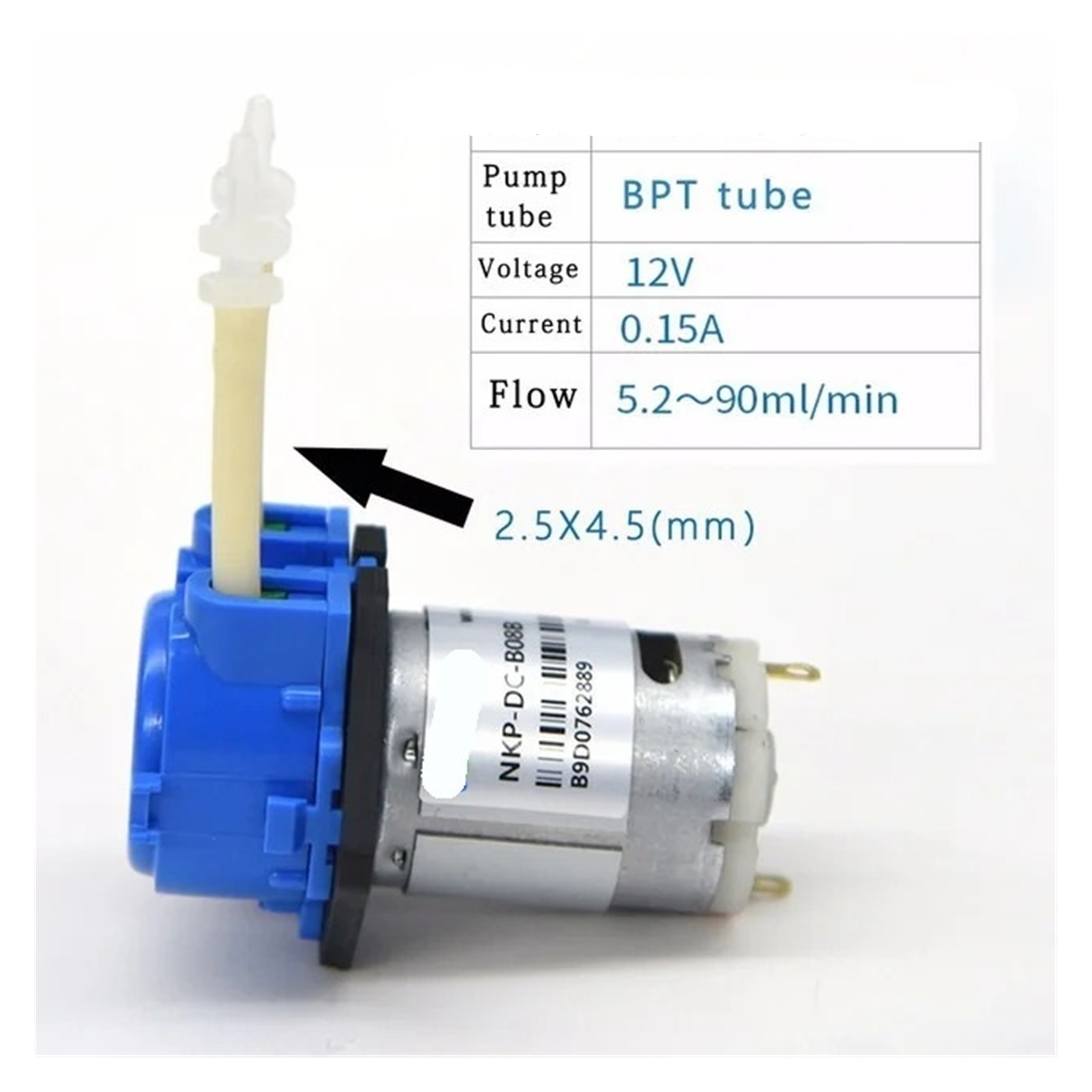 1PCS DC 12V 24V Dosing Pump Peristaltic Pumps Dosing Head With Connector Aquarium Lab Analytic Diy Liquids Motor Tool ,Easy to Use - BLUE_12V-B08