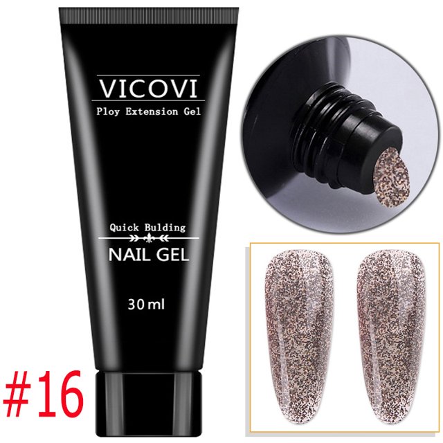 30ml Polygel O Acrigel Uñas Para Decoración De Purpurina