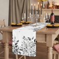 thumbnail image 2 of Grey Eucalyptus Leaves Short Table Runner 48 Inches Long,Watercolor Weeping Botanical Cotton Linen Table Runners Dresser Scarves,Tabletop Scarf Furniture Cover for Home Dinner Party Decor 13"x48", 2 of 8