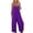 Purple, variant on gakvbuo Jumpsuits For Women Summmer Dressy Wedding Loose Sleeveless Jumpsuits Adjustable Spaghetti Strap Stretchy Long Pant Romper Jumpsuit With Pockets