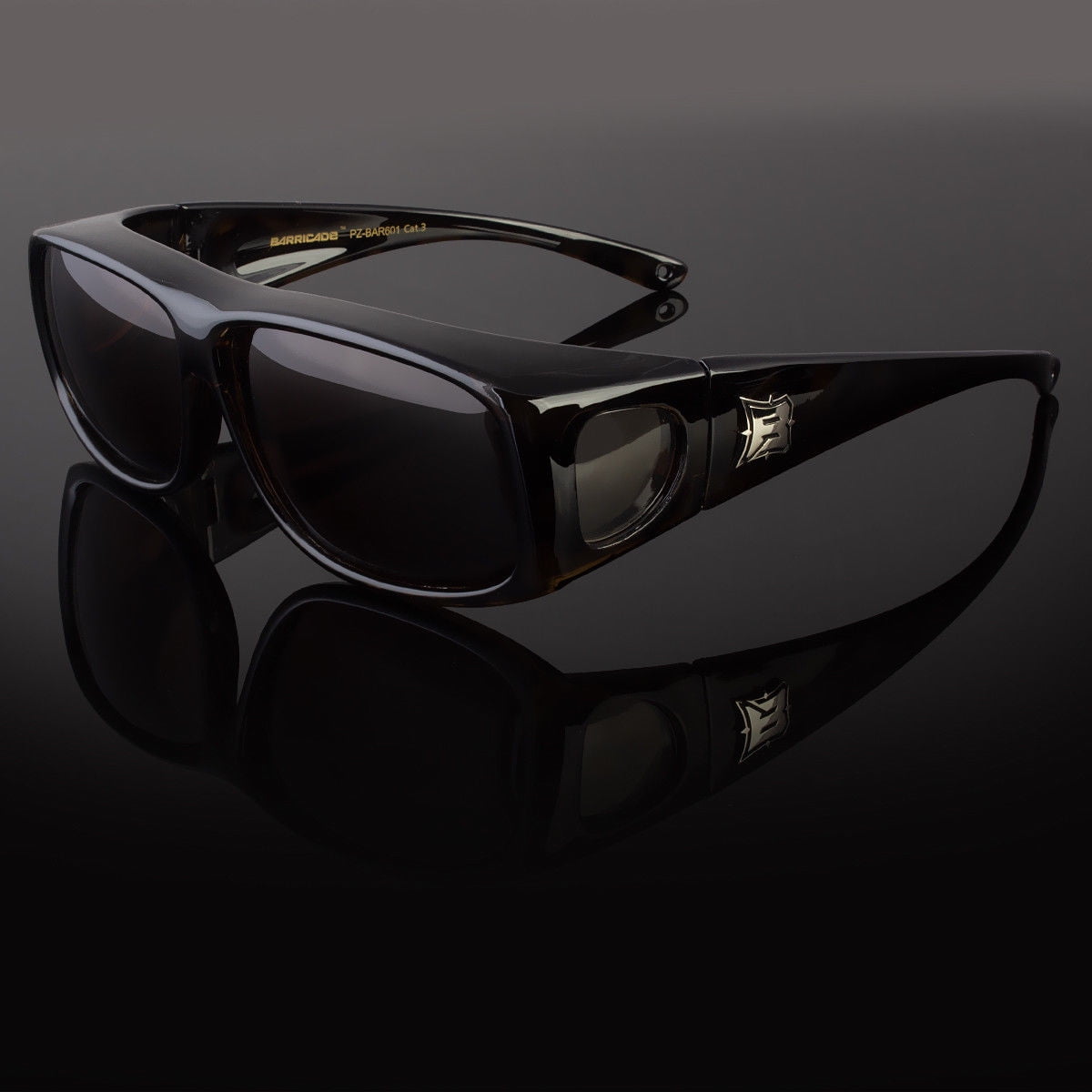 POLARIZED SHIELD FIT OVER SUNGLASSES COVER ALL GLASSES DRIVE FISH NEW