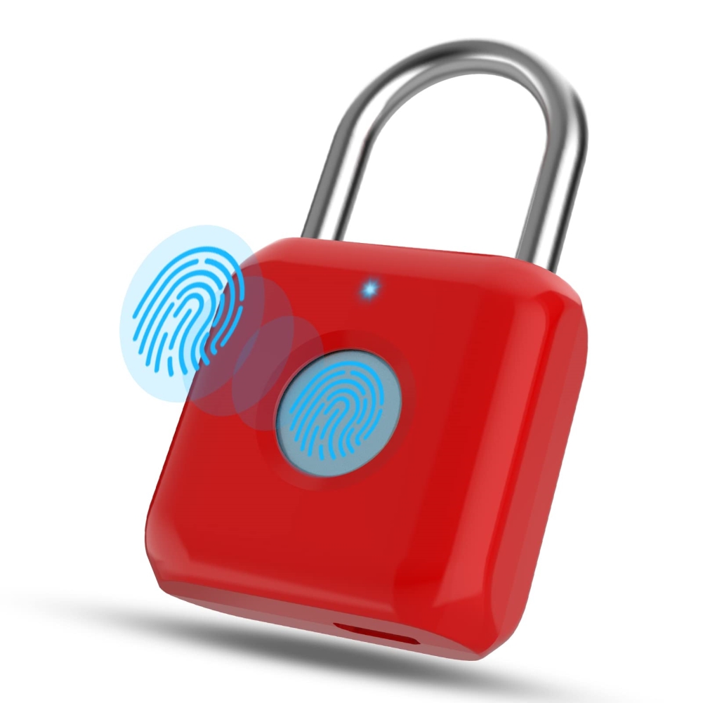 IsEasy Fingerprint Padlock, Smart Keyless Lock for Locker, Biometric