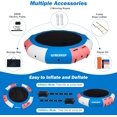 thumbnail image 2 of 10FT blue-pink-whiteInflatable Water Trampoline, 10/12/15FT Floating Lake Trampoline for Adults Portable Bounce Swim Platform for Lake, Pools with Pump and Rope Ladder, 2 of 6