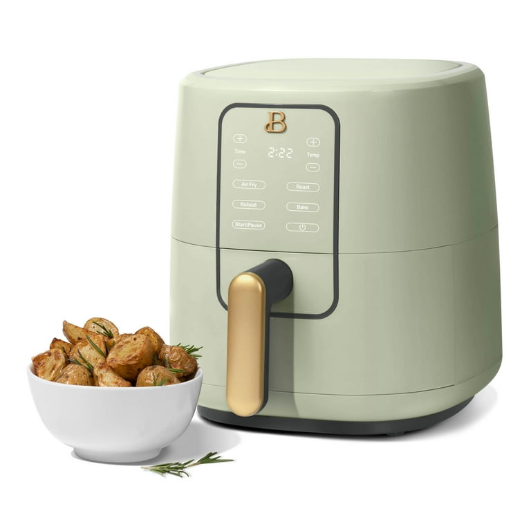 Beautiful 3 Qt Air Fryer with TurboCrisp Technology Sage Green by Drew Barrymore
