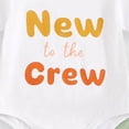thumbnail image 5 of Staki Baby Boys Jumpsuit Infant Baby Boy Clothes Baby Boy Outfits Letter Print Short Sleeve Romper Top Pants 2PCS Set 0 Months(White, 0 Months), 5 of 8