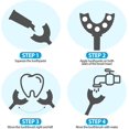 thumbnail image 3 of Cepillo de dientes en forma de U, paquete de cabezal de cepillo de dientes redondeados para niños, 3 of 5