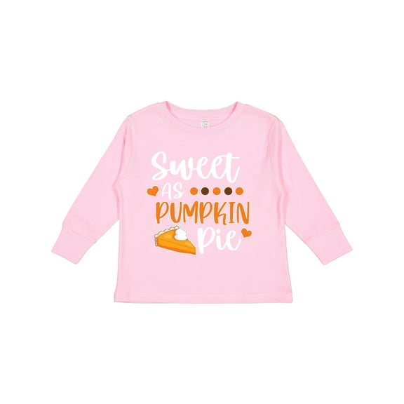 Inktastic Thanksgiving Sweet as Pumpkin Pie Boys or Girls Long Sleeve Toddler T-Shirt
