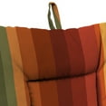 thumbnail image 5 of Jordan Manufacturing 38" x 21" Islip Cayenne Maroon Stripe Rectangular Outdoor Wrought Iron Chair Cushion with Ties and Hanger Loop, 5 of 14