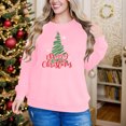 thumbnail image 4 of Christmas Tree Sweatshirts Women Pine Tree Print Shirts Nature Lover Gift Casual Tee Long Sleeve Xmas Pullover, 4 of 7