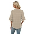 thumbnail image 6 of Ronuti Womens Blouses Ruffle Sleeve Top V Neck Shirts Casual Outfit Bell Sleeve Cute Tee Spring Summer Fashion Clothes, 6 of 10