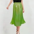 thumbnail image 2 of Posijego Girls Metallic Glitter Skirts High Waisted Flared Hem Midi Skirt Dance Party Formal Skirts Size 3-16 Years, 2 of 3