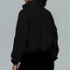 thumbnail image 4 of Sudadera de Lana Con Cremallera para Mujer, Sudadera Recortada Informal de manga Larga Con Cuello Levantado y Cordón de color Puro, Cintura Elérica, 4 of 5