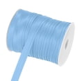 thumbnail image 1 of Cinta de sesgo de doble pliegue Uxcell para coser, 3/4 Pulgada x 55 Yardas, cinta de satén para unión, costura, dobladillo, piping, manualidades, Azul Claro, 1 of 7