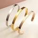 thumbnail image 5 of Pulsera de acero inoxidable para hombre : Minimal Cool Antique Glod/Silver/Rose Glod Open Metal Cuff Bangle Bracelets for Men Boy 6mm, 5 of 6