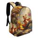 thumbnail image 2 of Winnie Pooh-theme Backpack, Campus style schoolbag Bookbag with Adjustable Shoulder Straps And Large Zip Compartment, Unisex Travel Bags.42x30x15cm, 2 of 6