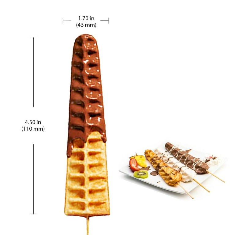 FineMade Waffle Stick Maker, Mini Waffle Maker Iron, Makes 6 Waffle Sticks,  Ideal for Breakfast, Snacks, Desserts and More