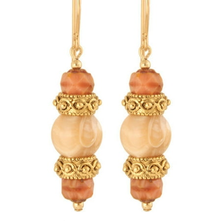 Ardent Designs Delicia Mother of Pearl Goldplated Surgical Steel Earrings
