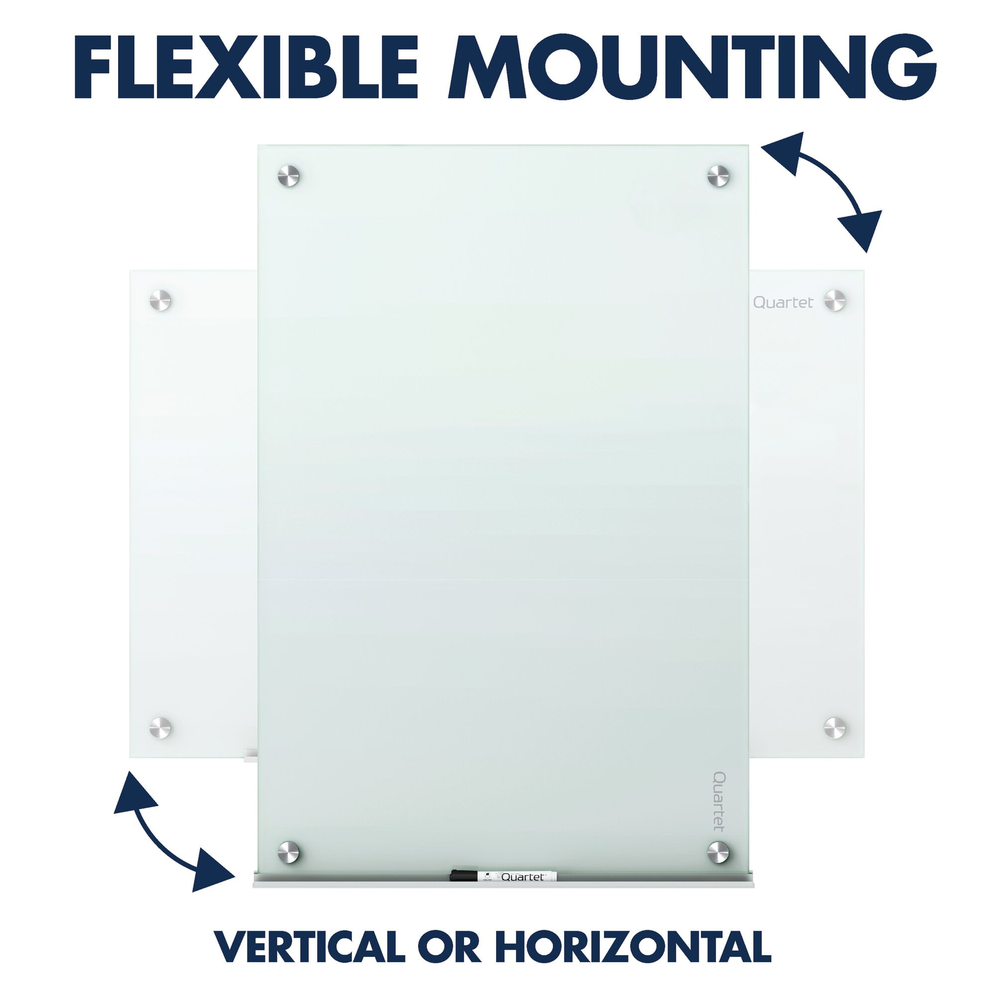 Quartet Infinity Glass Dry-Erase Board, 24" x 18" (2' x 1 1/2'), White Surface