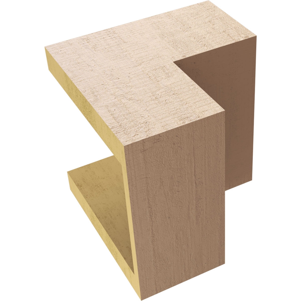 7"W x 7"D x 7"H Wide Chapel Hill Rough Cedar Woodgrain TimberThane Corbel, Primed Tan
