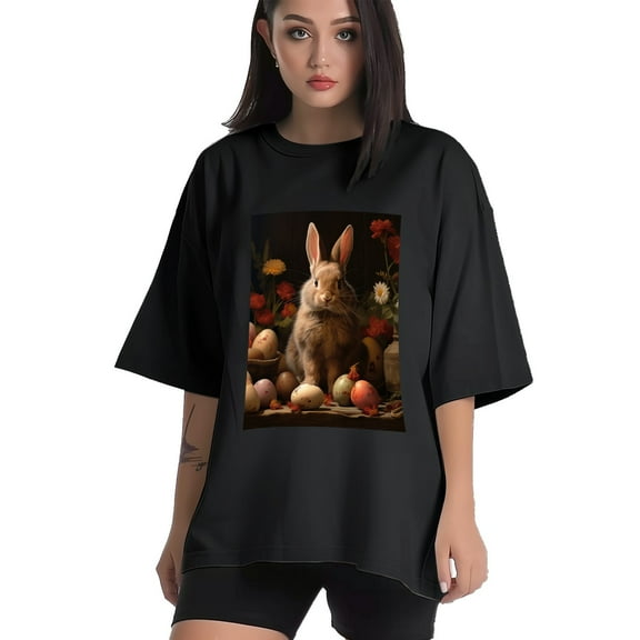 Plus Size Shirt for Women Black Tops for Women Short Sleeves Shirt for Women Easter T Shirt Crewneck Shirt for Women XS