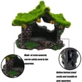 thumbnail image 3 of Casa de decoración de acuario Casa de escondite hueco de resina, Betta Fish Log Driftwood Accesorios Cueva Ornamento Tanque Pequeño escondite de peces con musgo Namotu DLM323, 3 of 6