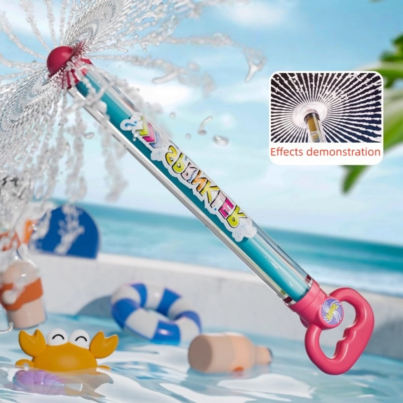 Pull Back Water Toy - Large Capacity High Pressure Spray Water Gun for Backyard Summer Fun, Pool Party, Outdoor Water Battle Activities