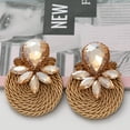 thumbnail image 3 of SPRING PARK Earrings Men's Women's Round Braided Pierced Ear Studs Earrings, 3 of 8