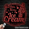 thumbnail image 2 of Craftnamesign Custom Ice Cream Shop Metal Sign LED Light, Custom Name Sign for Ice Cream, 2 of 5